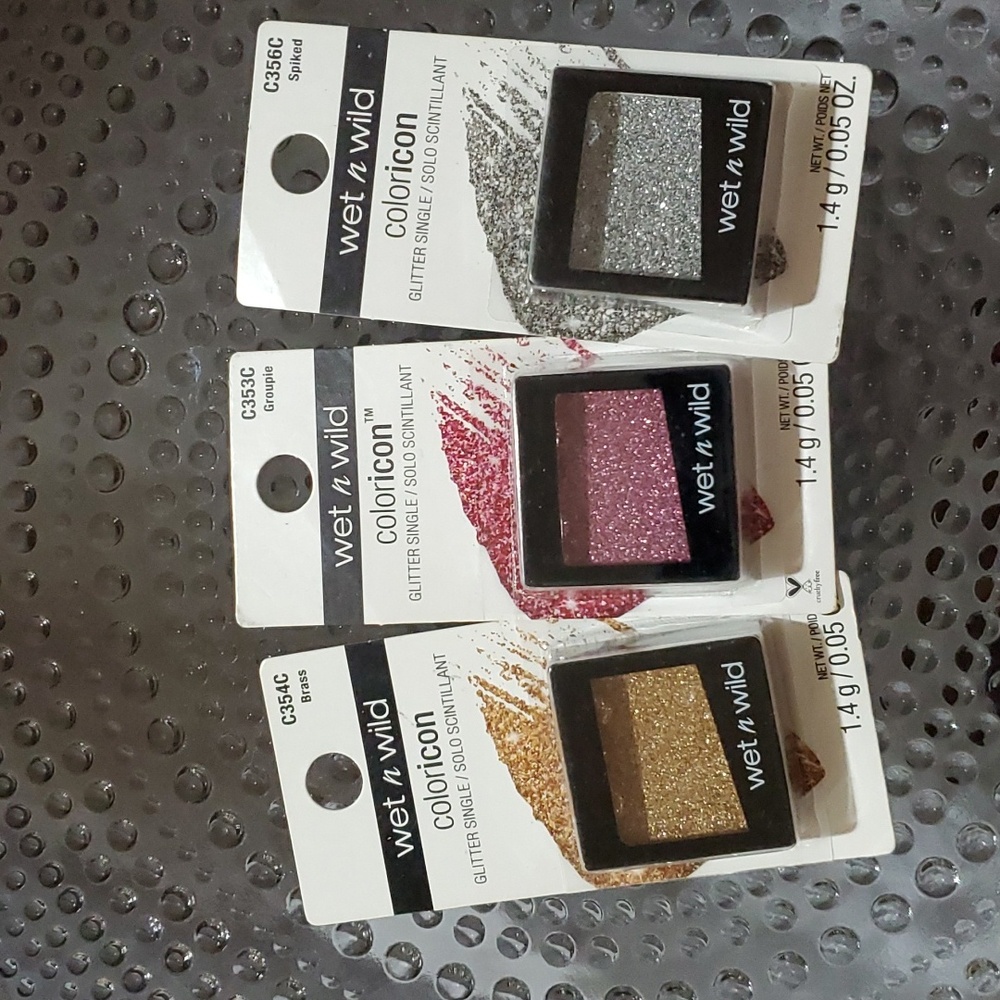 Wet n Wild Eyeshadow Color Icon Glitter Bundle of 3